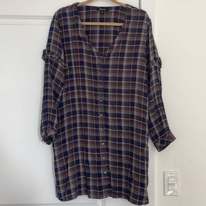 Flannel shift dress